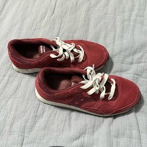 Saucony x Madewell DXN Trainer size 8 maroon.